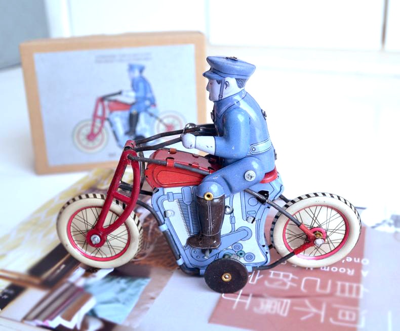 Retro clockwork tin toys rare Clockwork Motorcycle Postman riding a motorcycle Collection