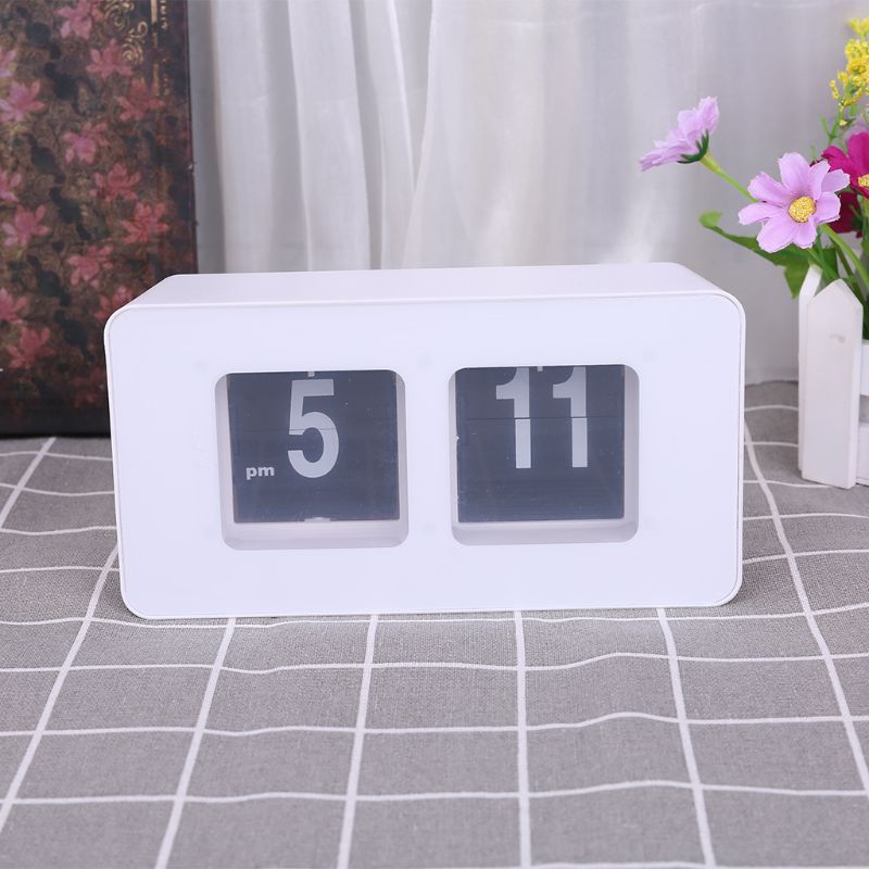 Retro Auto Flip Clocks Number Classic Stylish Modern Desk Wall Clock Flip Classic Stylish Tables Auto Modern Wall Clocks