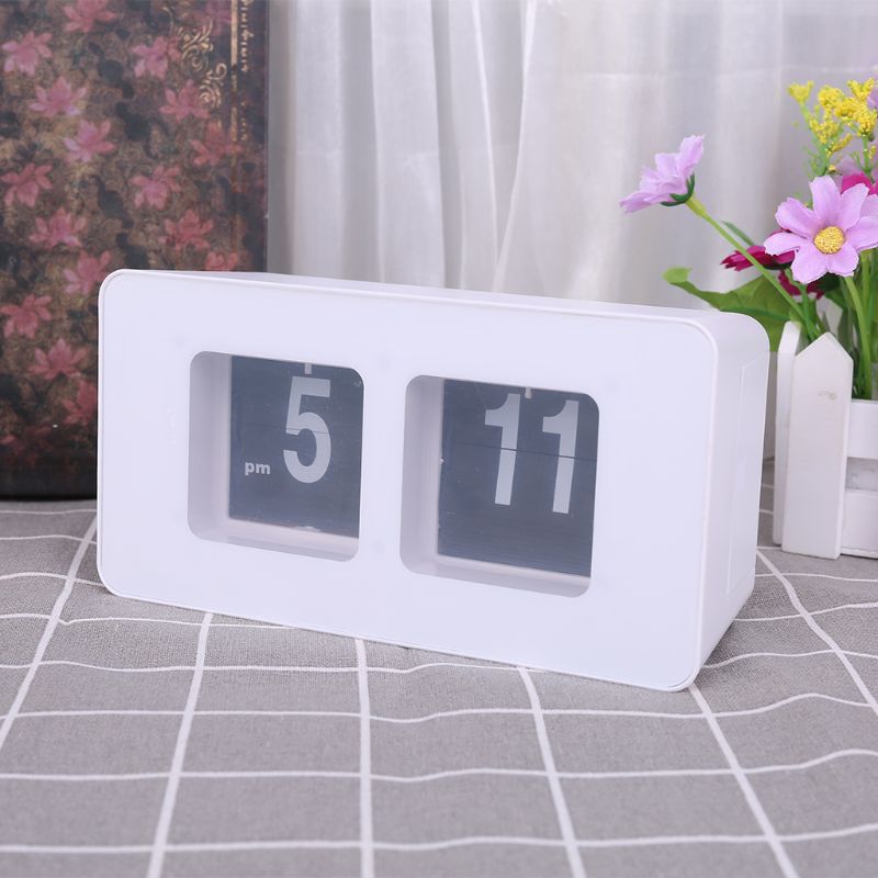 Retro Auto Flip Clocks Number Classic Stylish Modern Desk Wall Clock Flip Classic Stylish Tables Auto Modern Wall Clocks